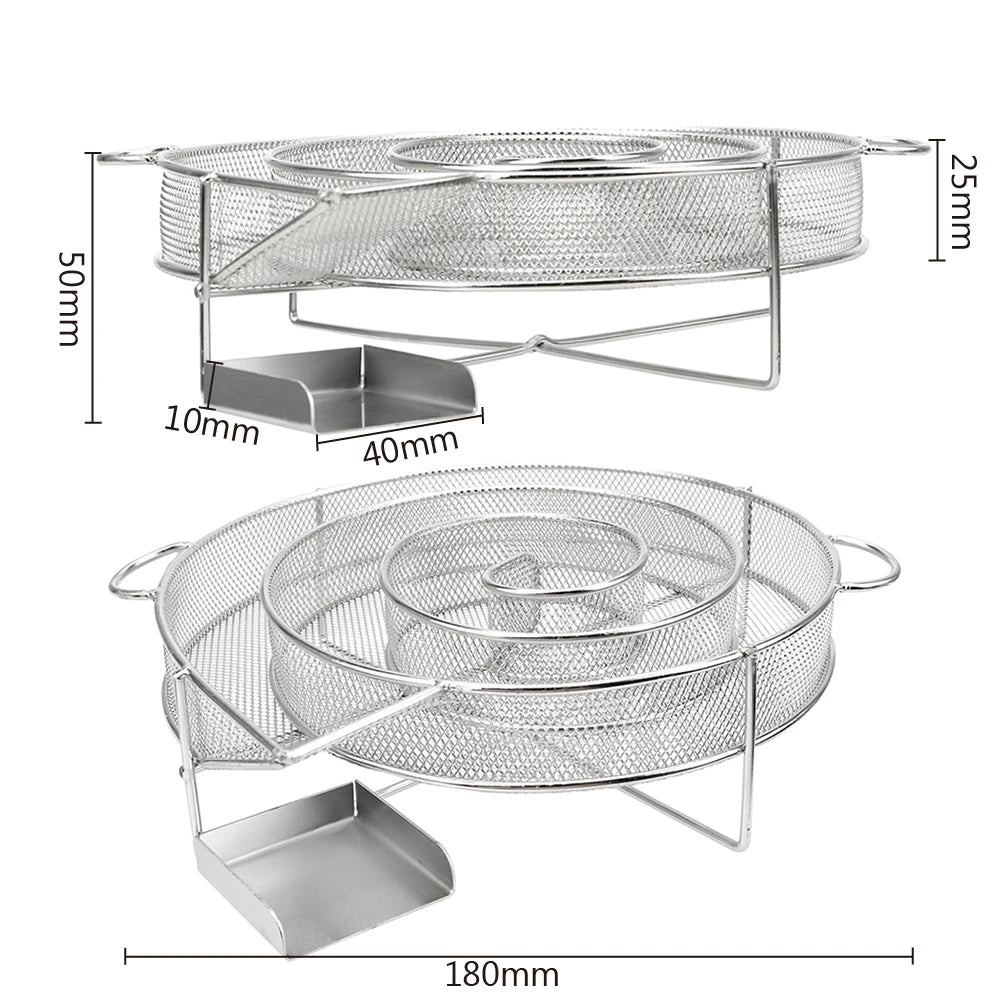 Stainless BBQ Tools Steel Barbecue Grill Smoker Wood Dust Hot New Cold Smoke Generator Chip Smoking Box