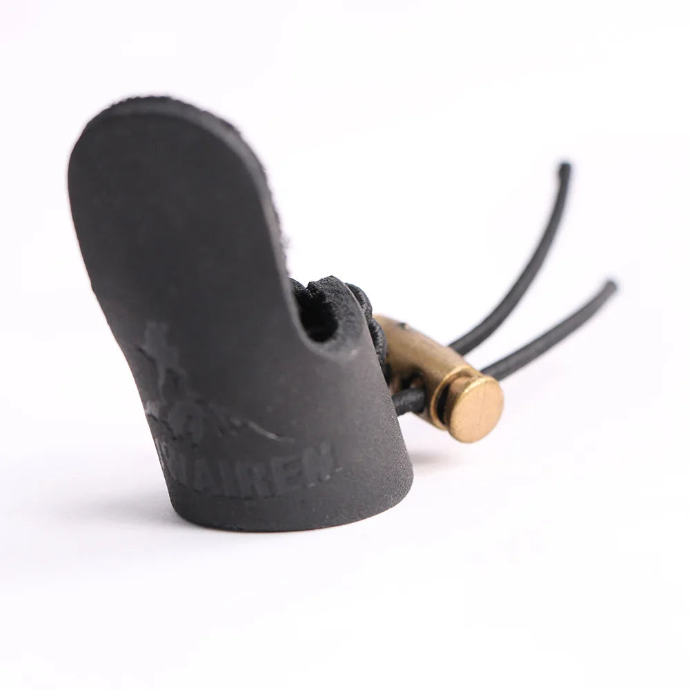 Cowhide Archery Thumb Finger Tip Protector Guard Ring Tab Leather Adjustable Hunting Practice Archery Pull Arrow Broadheads Shoo