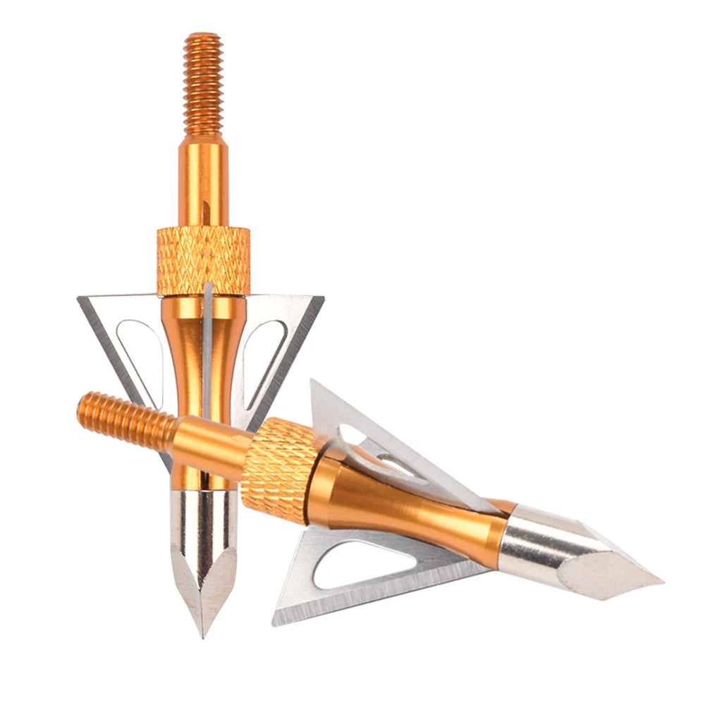 6X Arrow Broadhead 100 Grain Hunting Arrow Tip +1XBroadhead Spanner Crossbow +1X Housing for archery hunting