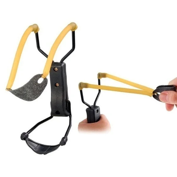 Hunting Slingshot High Quality Stainless Steel Catapult with Flat Rubber Band Outdoor Shooting Game Sling Shot Bow Arrow Tools
