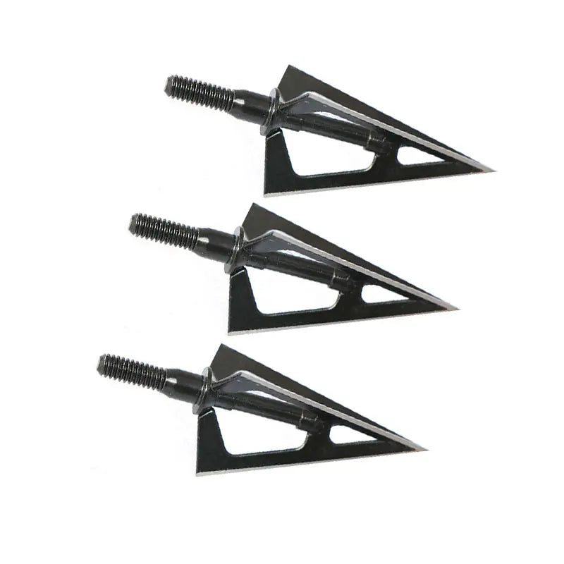 Hunting Archery Bolts 100 Grain Arrowhead Tip Point Telflon Surface Treatment Broadhead Arrow Bow  3 Blades
