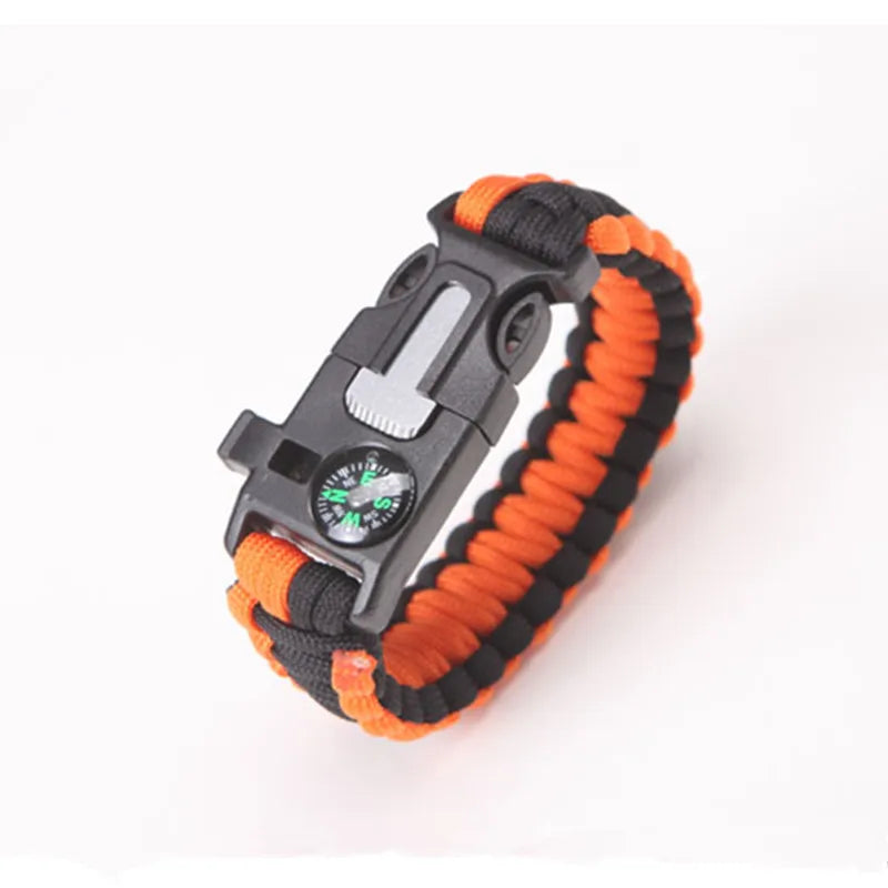 Military Emergency paracorde 4mm Survival Bracelet Parachute No Flint Outdoor Scraper Whistle Buckle for Jewelry Men & Women