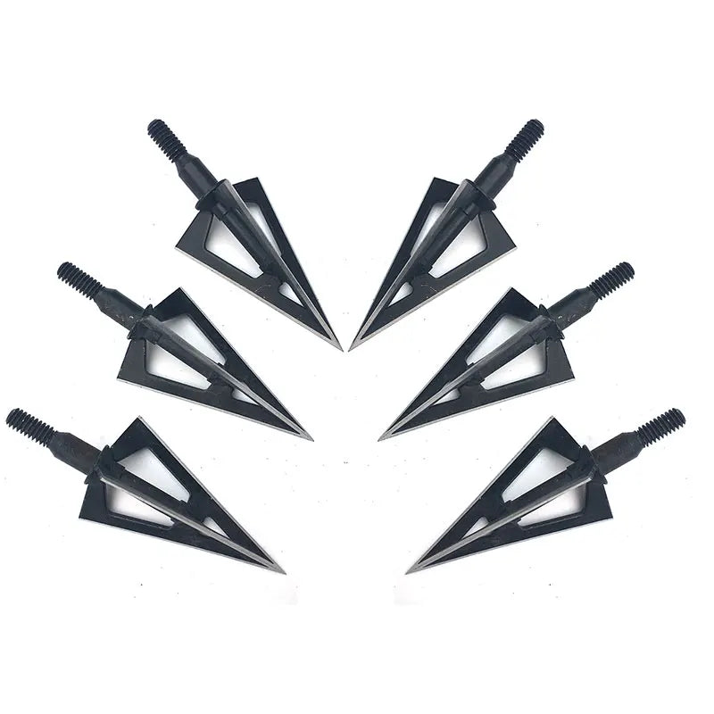 Hunting Archery Bolts 100 Grain Arrowhead Tip Point Telflon Surface Treatment Broadhead Arrow Bow  3 Blades