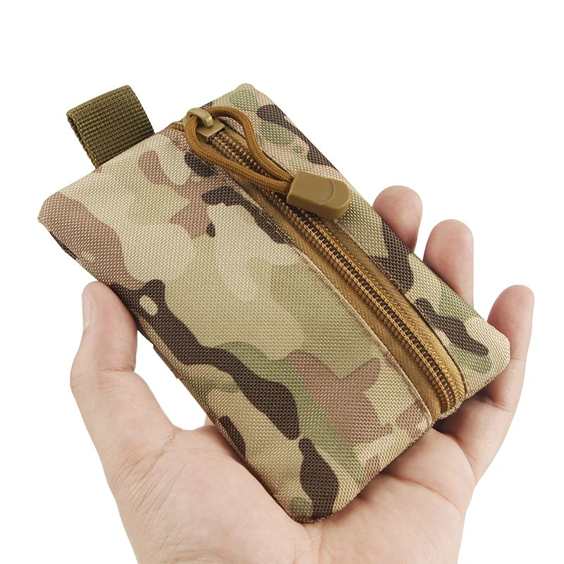 Outdoor Sports Camouflage Belt Bag Tactical Coin Purse Tactical Running Portable EDC Tool Storage Hand Bag