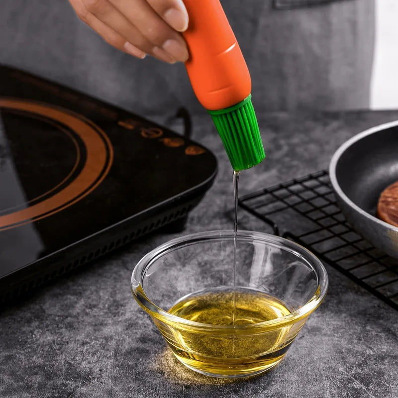 Creative Carrot Silicone Barbecue Grill Oil Brush Cake Baking Cream Jam Basting Brushes Cooking Utensils Kitchen Accessories