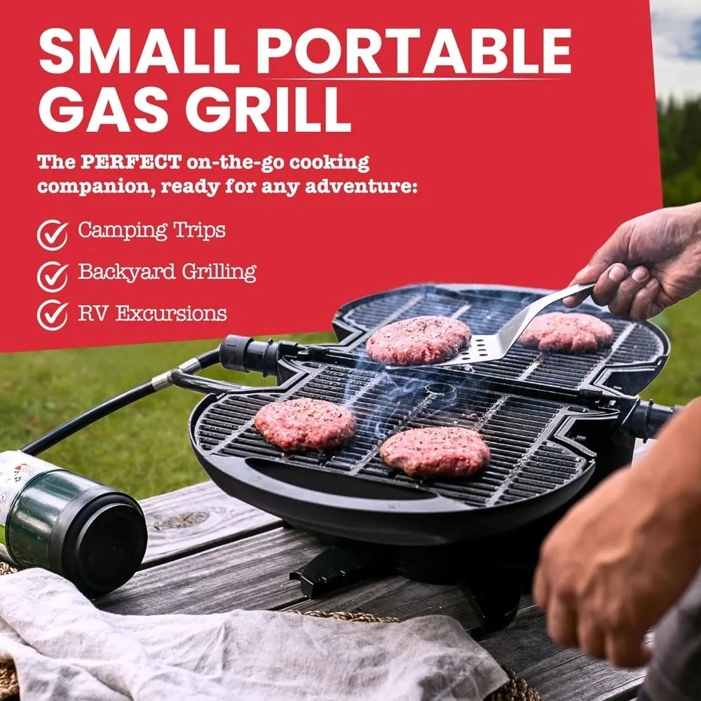 Portable Propane Gas Grill | Perfect Camping for BBQ | Small Lightweight Outdoor  | Portable for Tailgating, RV