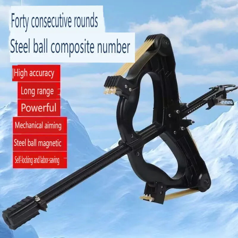 High Precision Laser Metal Powershot Hunting Steel Ball Slingshot Composite Bow Mini Infrared 60LBS Slingshot Compound Bow Set