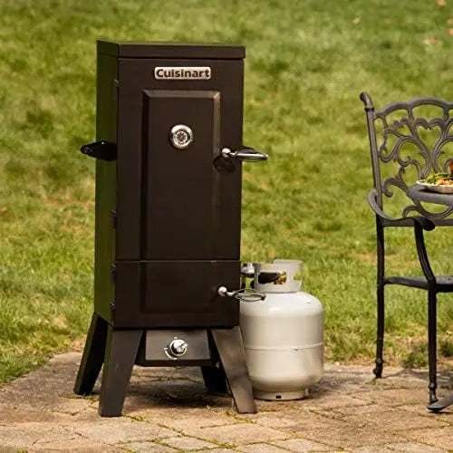 COS-244 Vertical Propane Smoker with Temperature & Smoke Control, Four Removable Shelves 36", Black