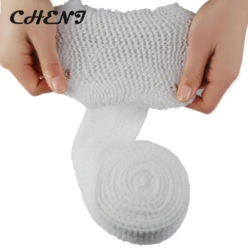 White Tubular Wound Roll Tape Finger Care Bandages Band Stretch Cover Tube Knee Burn Wounds Wrap Legs Tubing Stockinette