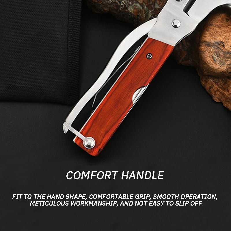 Painted wooden handle outdoor multi-function axe escape hammer car safety hammer car rescue hammer emergency kit special