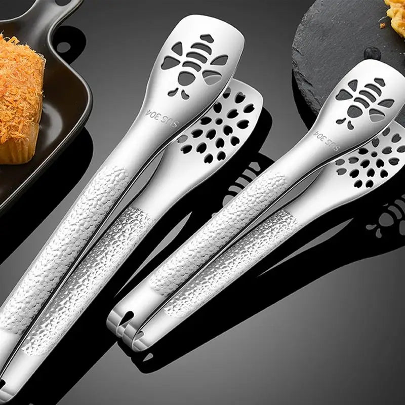 Stainless Steel Tongs Food Tongs Meat Salad Bread Clip Barbecue Grill Buffet Clamp Cooking Tools Kitchen Utensils  Accessories
