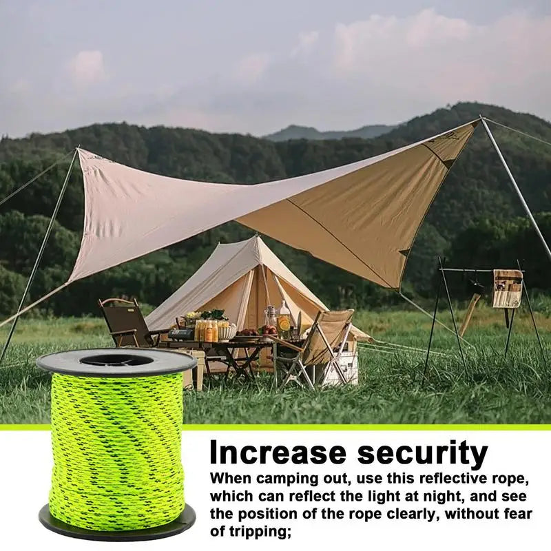 Paracord Rope 2.5mm Parachute Spool Cord Survival Paracord 50M Outdoor Packaging Para Cord Lanyard Tent Accessory For Outdoor