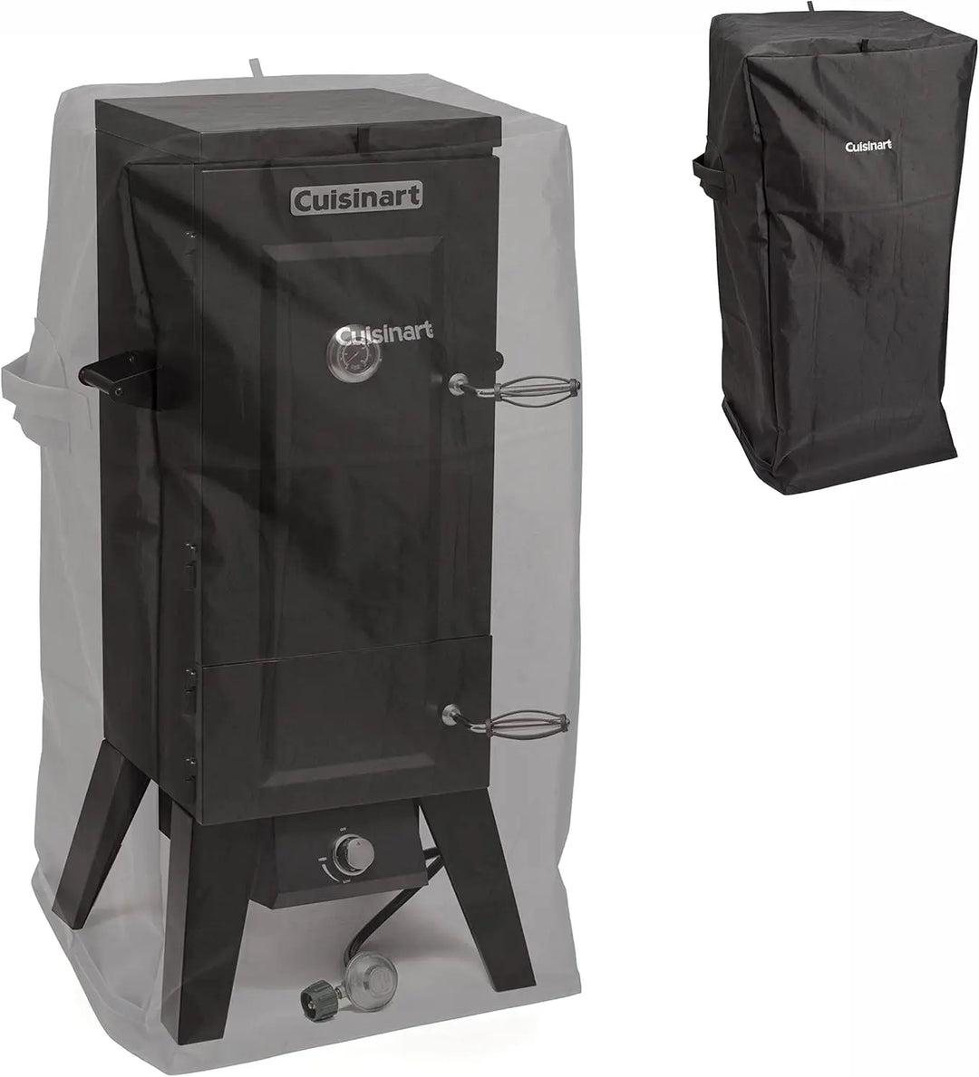 COS-244 Vertical Propane Smoker with Temperature & Smoke Control, Four Removable Shelves 36", Black