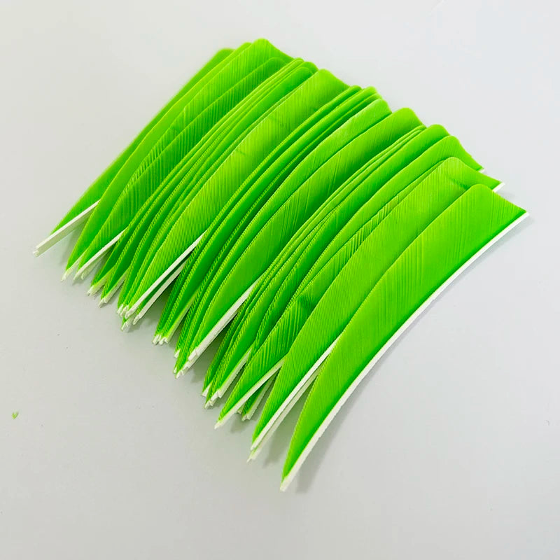 50Pcs/lot Arrow Vanes 4 Inch Turkey Feather Fletching Shield Cut For DIY Archery Arrow Fletches Accessories RW
