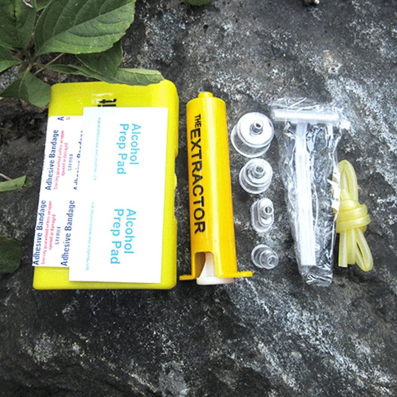Outdoor Emergency Snake Insect Bite First Aid Kit Wild Venomous Bee Bites Vacuum Detox Pump Survival Rescue Venom Extractor