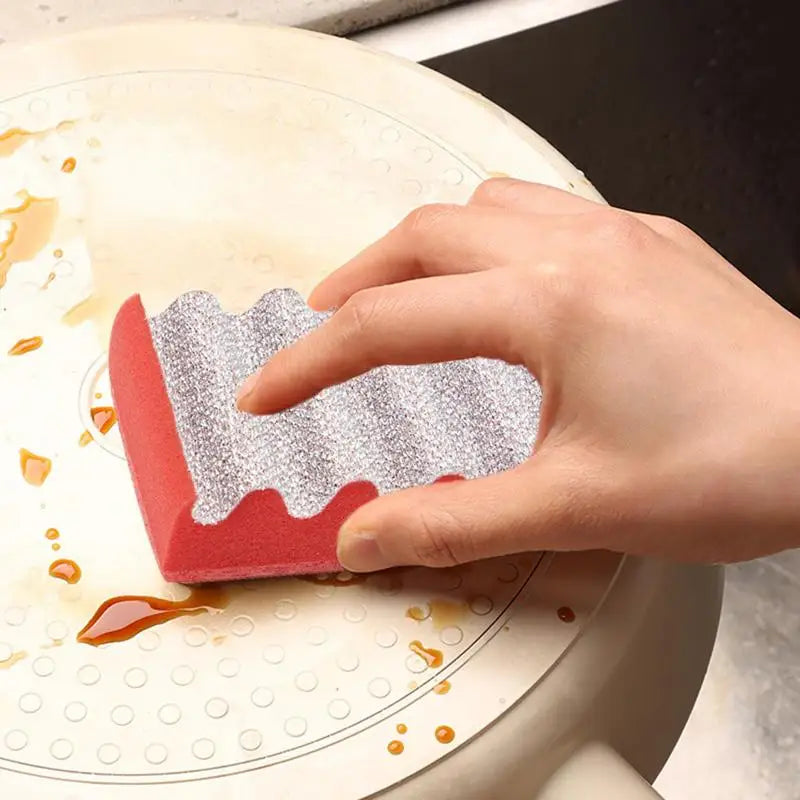 Grilling Cleaning Brush Pan Cleaning Brush Scouring Pad Outdoor Grill Accessories BBQ Cleaning Brush Household Kitchen Utensils