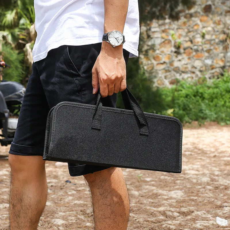 20Pcs/set BBQ Grill Tools Set Stainless Steel Heavy Duty Grilling Accessories Kit Grill Utensils Set with Canvas Bag