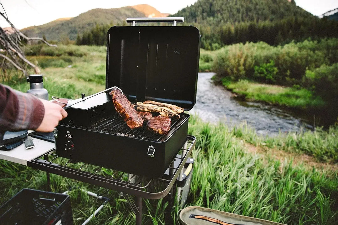 Grills Ranger Portable Electric Tabletop Wood Pellet Grill and Smoker 20"D X 21"W X 13"H