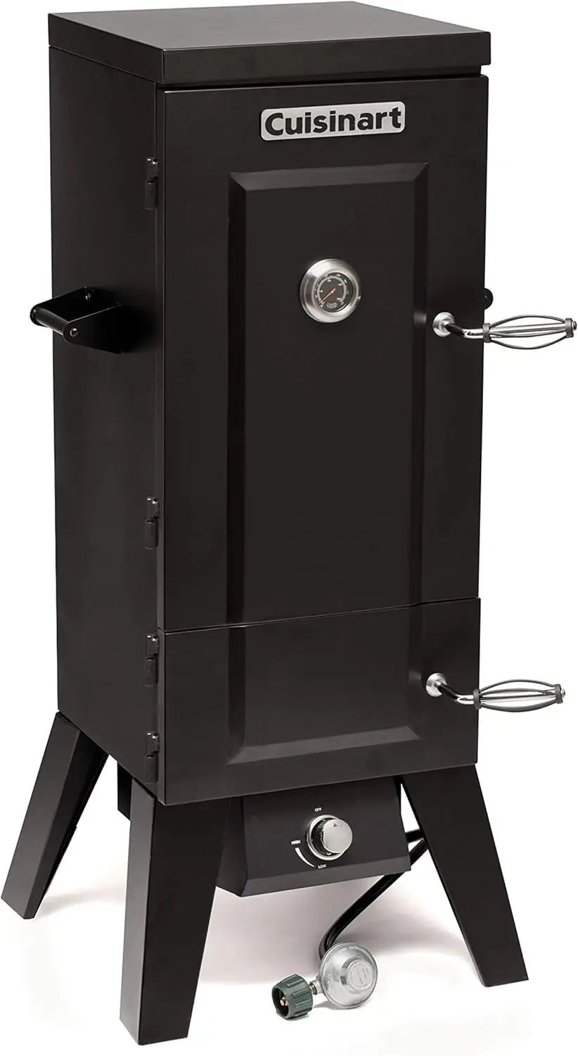 COS-244 Vertical Propane Smoker with Temperature & Smoke Control, Four Removable Shelves 36", Black