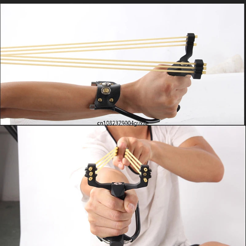 High Precision Slingshot Outdoor Sports Hunting Accessories Sling Shot Shoot Elastic Card Ball Rubber Band Catapult Tirachinas