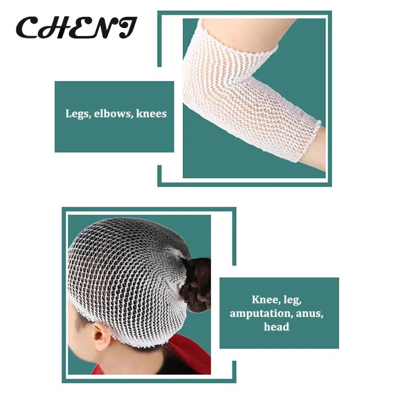 White Tubular Wound Roll Tape Finger Care Bandages Band Stretch Cover Tube Knee Burn Wounds Wrap Legs Tubing Stockinette