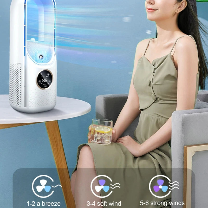 Rechargeable Portable Air Conditioners Mini Air Conditioner with 6-Speed Evaporative Air Cooler for Room Tent