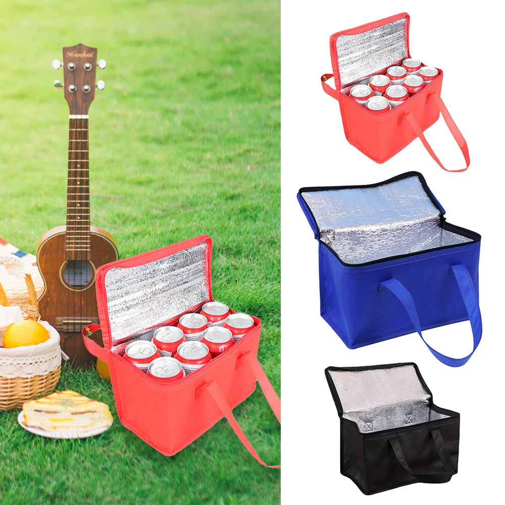 NEW Portable Insulated Cooler Box Strong Insulated Cooler Outdoor Travel Picnic Drink Storage Tin Foil Food Bag Lunch Bag