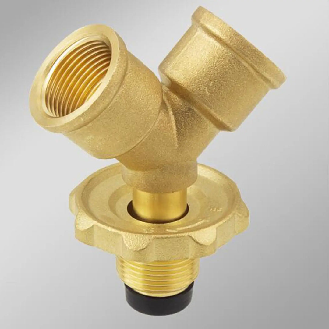Propane Y Splitter Tee Adapter 1 in 2 Outlet Quick Connect Gas Tank Tee Adapter for Bbq Grills Camper Propane Appliances