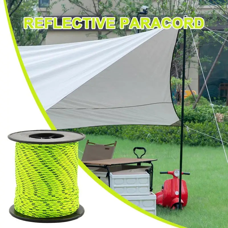 Paracord Rope 2.5mm Parachute Spool Cord Survival Paracord 50M Outdoor Packaging Para Cord Lanyard Tent Accessory For Outdoor