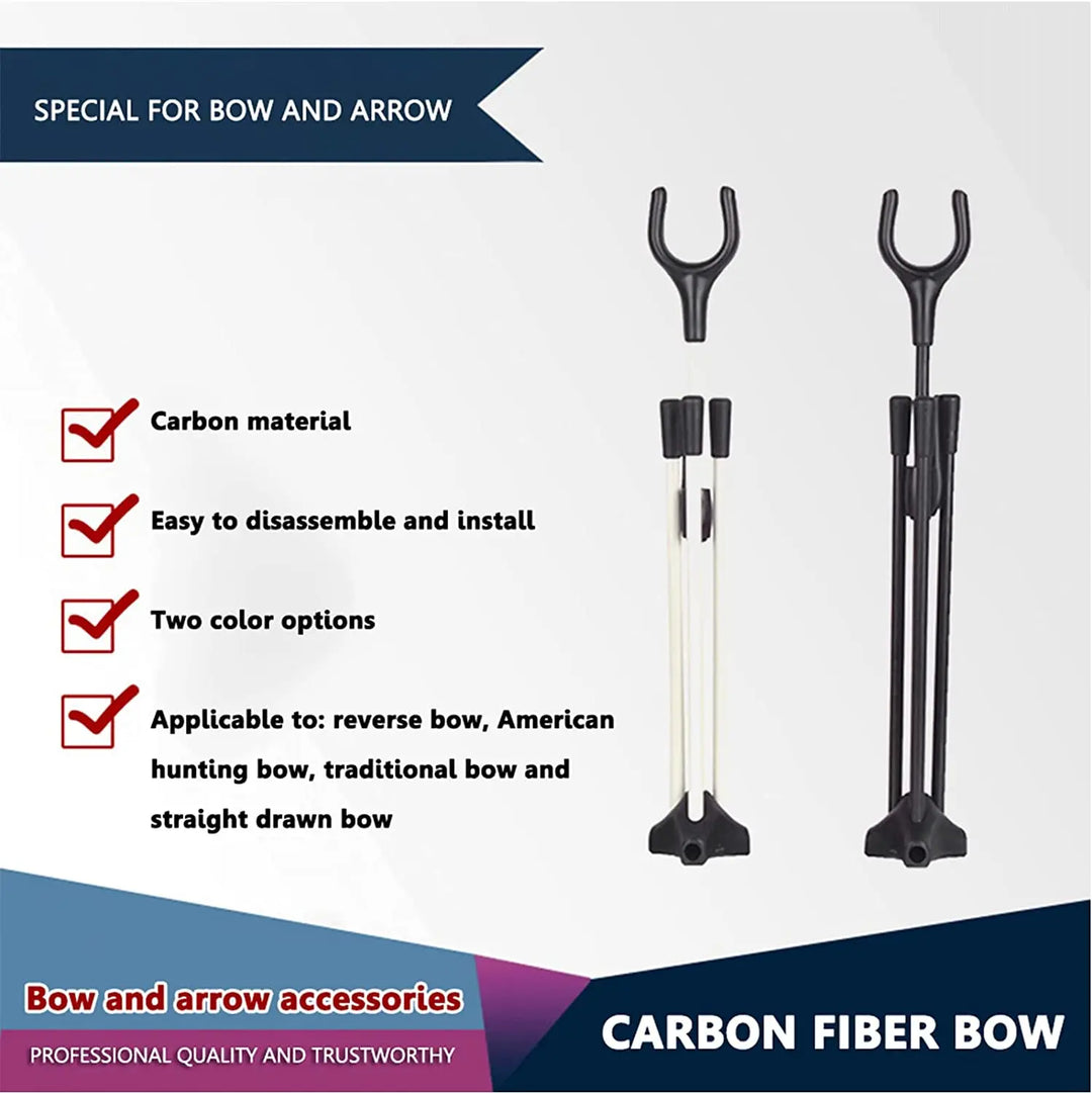 Archery Bow Stands - Portable Carbon Fiber Folding Recurve Compound Bow Support Stands Detachable Universal Archery Bow Holder R