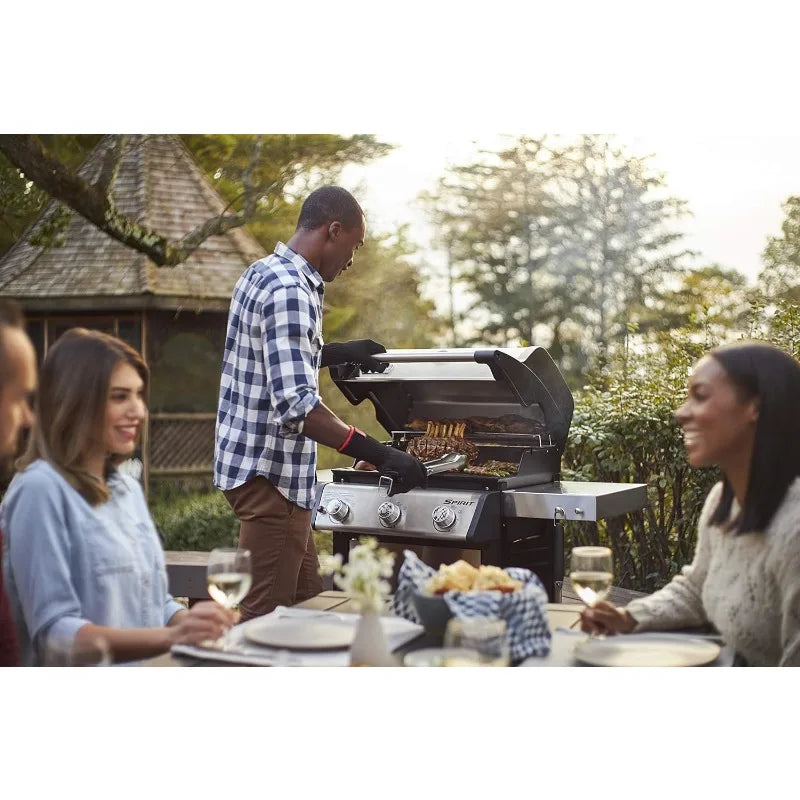 Spirit S-315 Liquid Propane Gas Grill, Stainless Steel   rattan  outdoor furniture  US(Origin)  muebles