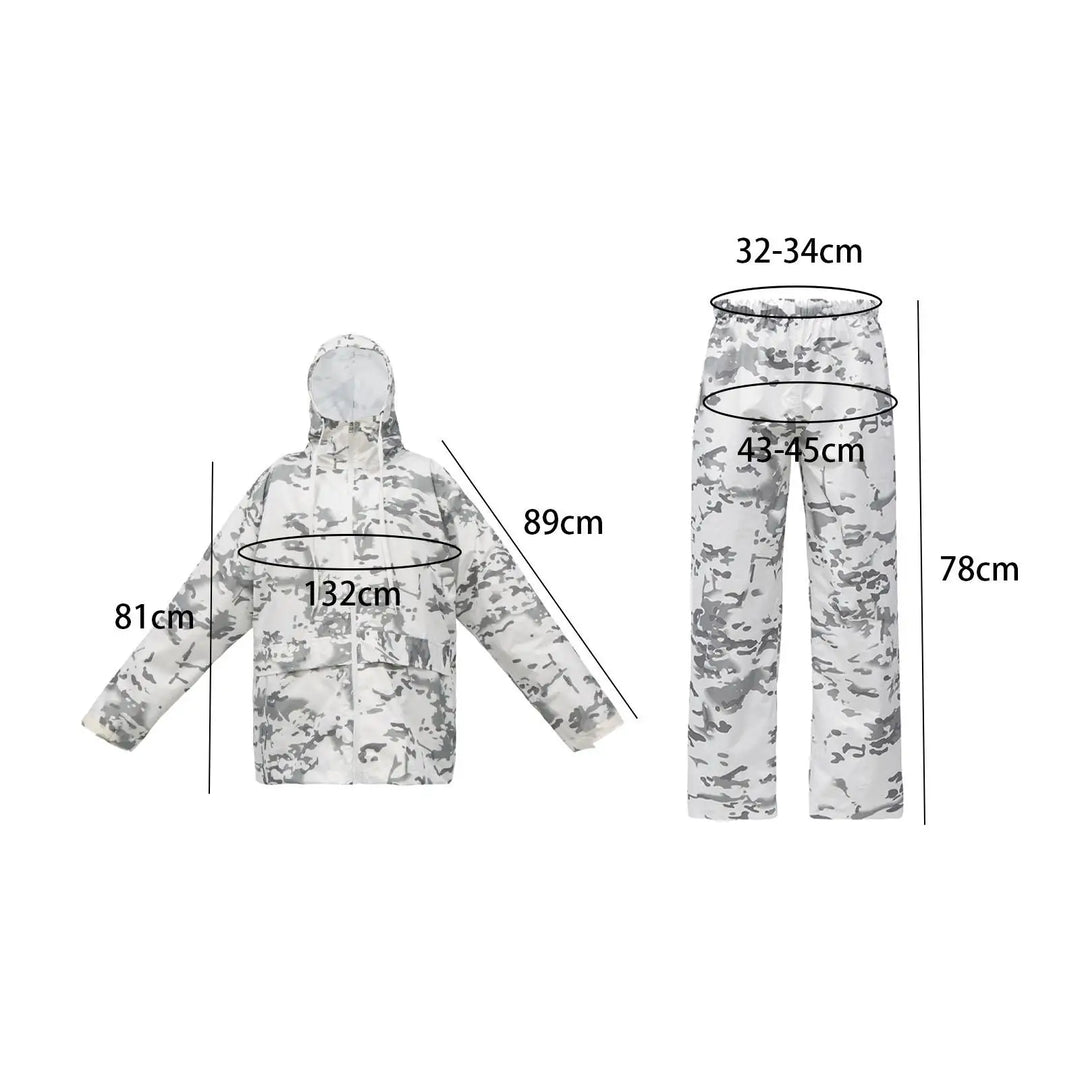 Rain Suit for Men Lightweight Hooded Jacket Workwear Outdoor Rain Coat