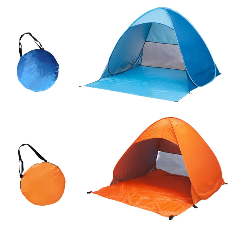 Automatic Instant Pop Up Tent Potable Beach Tent Lightweight Outdoor UV Protection Camping Fishing Tent Sun Shelter