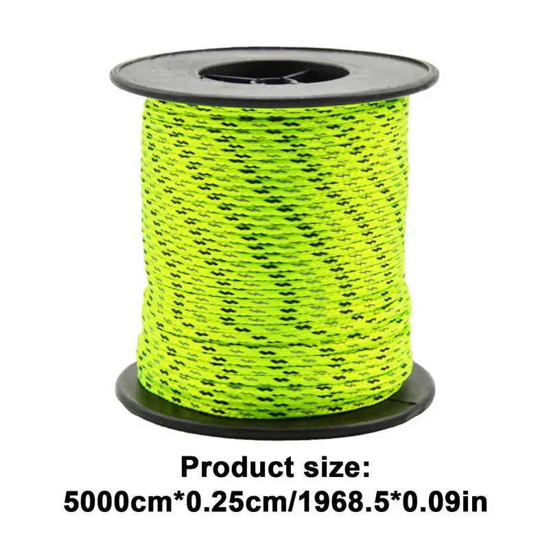 Paracord Rope 2.5mm Parachute Spool Cord Survival Paracord 50M Outdoor Packaging Para Cord Lanyard Tent Accessory For Outdoor