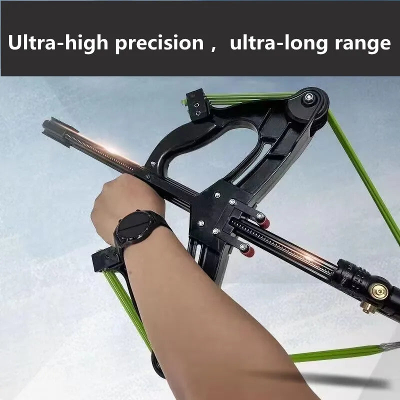 High Precision Laser Metal Powershot Hunting Steel Ball Slingshot Composite Bow Mini Infrared 60LBS Slingshot Compound Bow Set