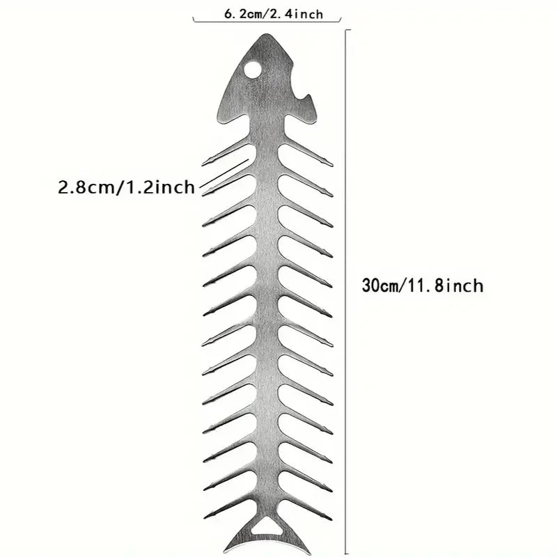 Stainless Steel Barbecue Pick Fish Bone Roasted Skewer Piercing Meat Tool Barbecue Utensils Grill Grilling Net Kitchen Tools