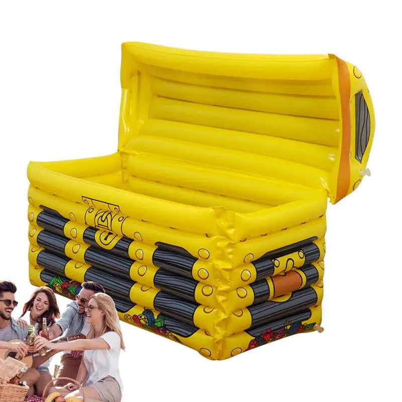 Floating Ice Bucket Party Decorations Drink Cooler Ice Serving Bucket Large Capacity Treasure Box Design Inflatable Ice Bucket