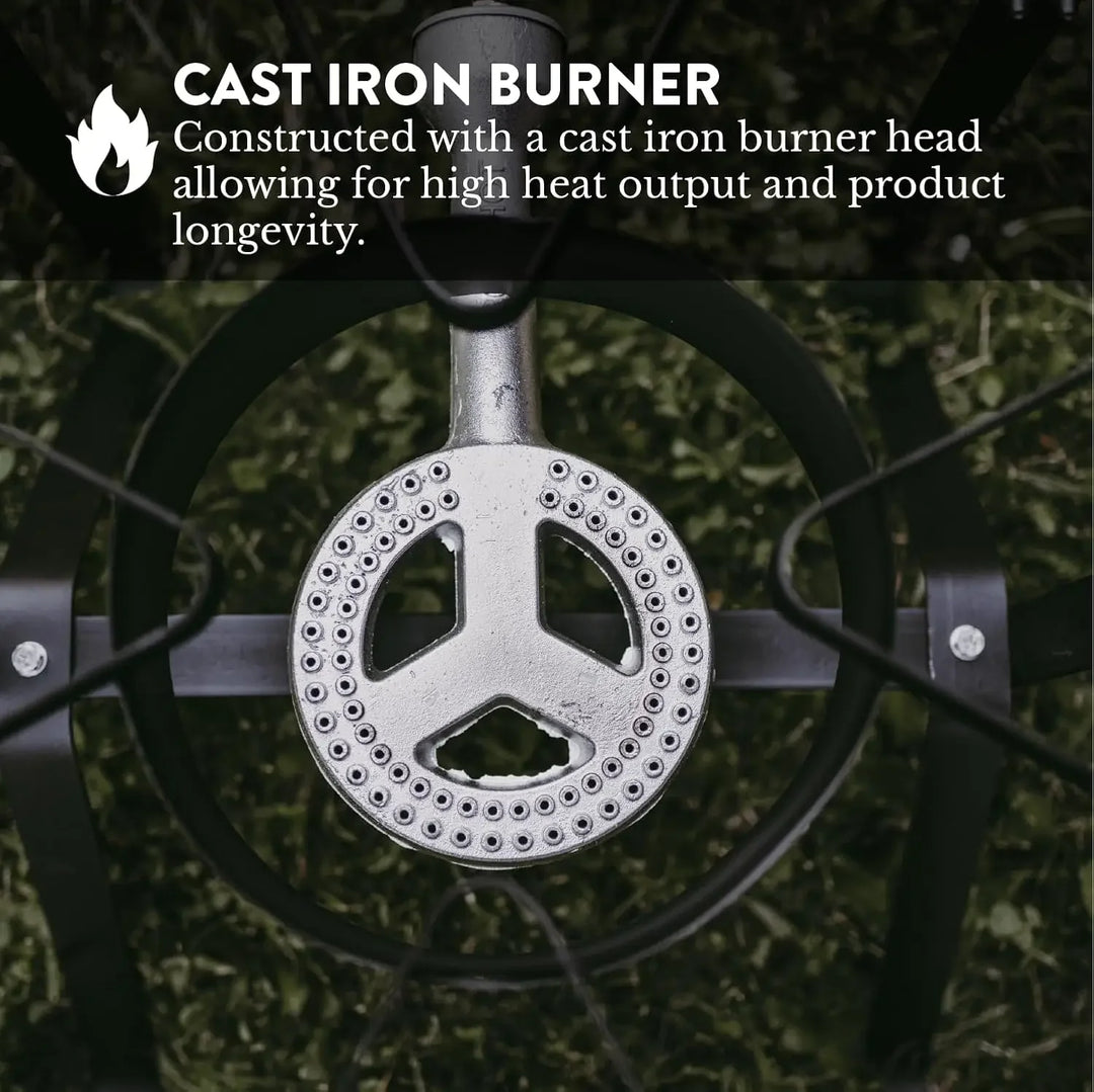 Portable Outdoor Cooker with High Pressure Steel Braided Hose Propane Burner Camp Stove