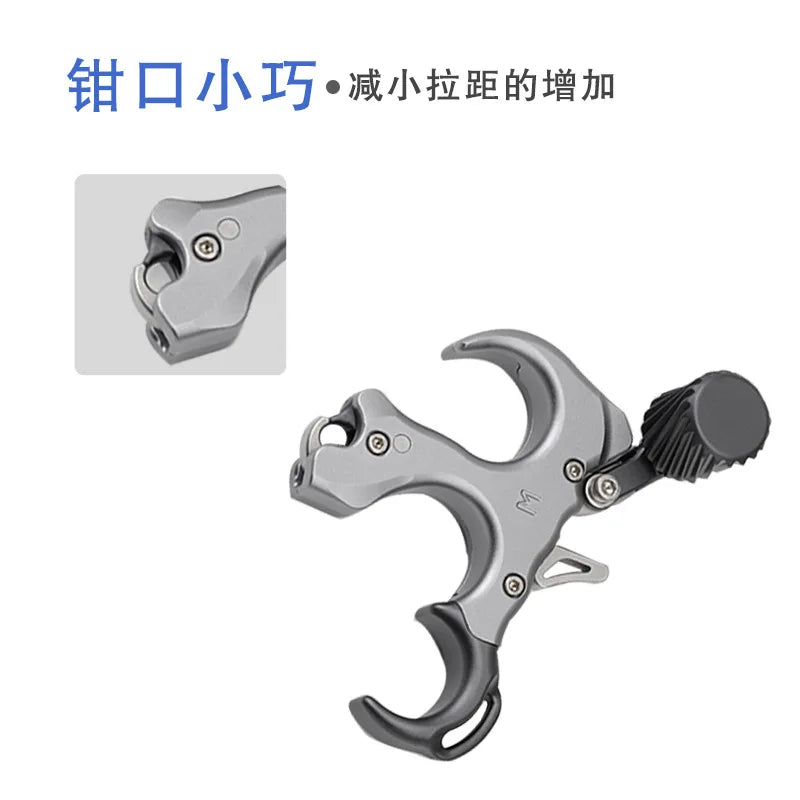 Archery 3 Finger Bow Release Aid Compound Bow Release Device Grip 7075 AluminumOutdoor Shooting Arrow Accessories