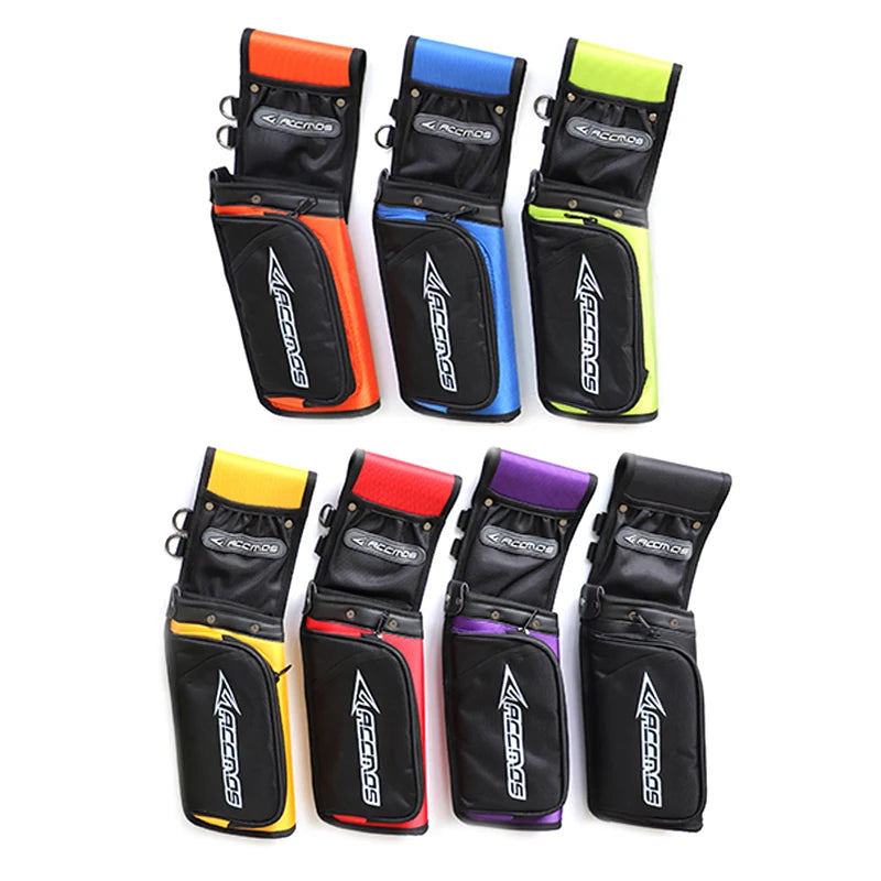 7 Color Arrow Quiver Outdoor Archery Hunting Bow Bag Recurve Compound Arrow Bow Release Hold Adjustable Arrow Strap Reverse Hold