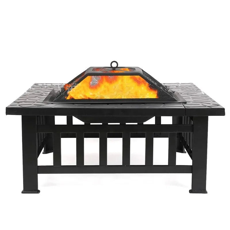 Outdoor Stove Bonfire Charcoal Barbecue Stove Heater Burner Brazier Bonfire Multifunctional Stove Table Camping Grill Tools
