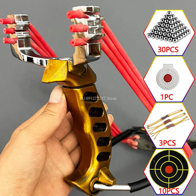 High Precision Slingshot Outdoor Sports Hunting Accessories Sling Shot Shoot Elastic Card Ball Rubber Band Catapult Tirachinas