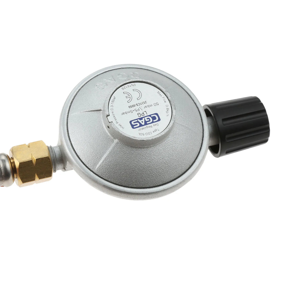 Outdoor Camping Stove and Grill Regulator with 31.5“ Hose G1/4" Left Thread Fit for 1LB Propane Bottle and Small Butane Cansiter