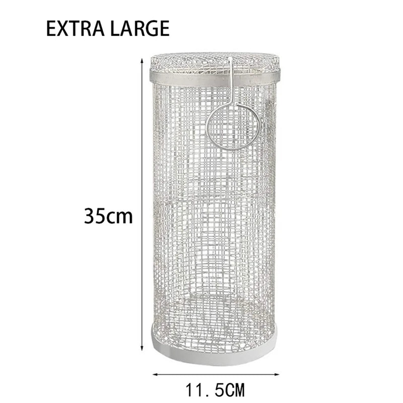 JFBL Hot 2PCS Stainless Barbecue Basket Cooking Grill Grate Outdoor BBQ Campfire Grid Family Travel Camping Picnic Cookware