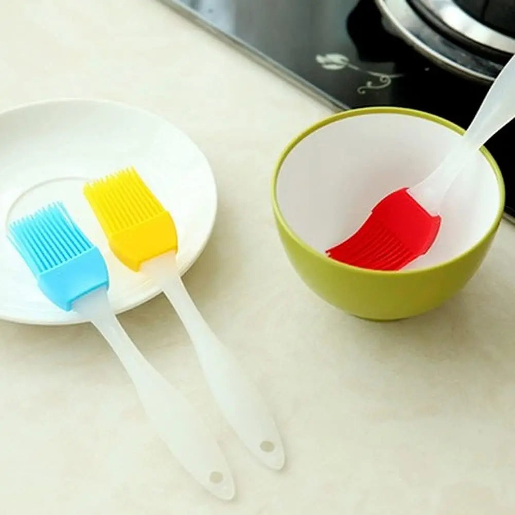 5PCSSilicone Basting Pastry & BBQ Brush Set Oil Brush Kitchen Turkey Baster Barbecue Utensil use for Grilling and Marinating