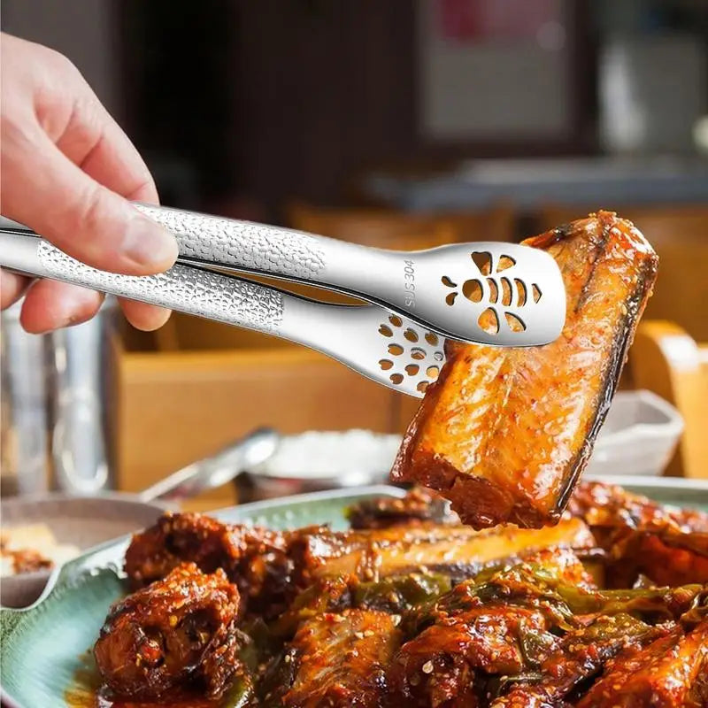 Stainless Steel Tongs Food Tongs Meat Salad Bread Clip Barbecue Grill Buffet Clamp Cooking Tools Kitchen Utensils  Accessories