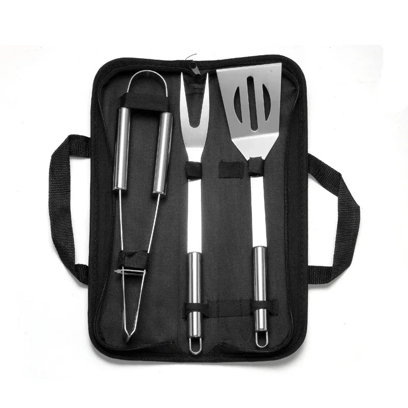 20Pcs/set BBQ Grill Tools Set Stainless Steel Heavy Duty Grilling Accessories Kit Grill Utensils Set with Canvas Bag