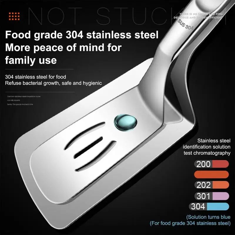Grilling Tongs Stainless Steel Hollowed-out Tongs With Locking Cooking Utensils For Bread Dessert Salad Steak Fried Fish Grilled