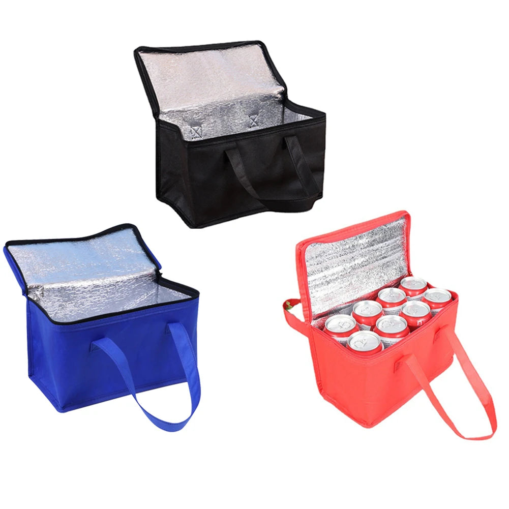 NEW Portable Insulated Cooler Box Strong Insulated Cooler Outdoor Travel Picnic Drink Storage Tin Foil Food Bag Lunch Bag